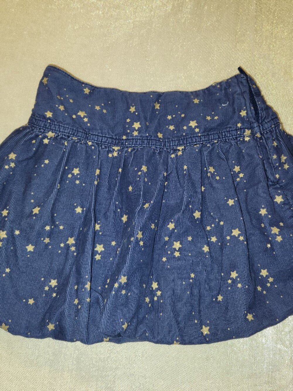 Gymboree Girls Star Print Bubble Skirt Size 7 Blue Cotton Lined Skirt